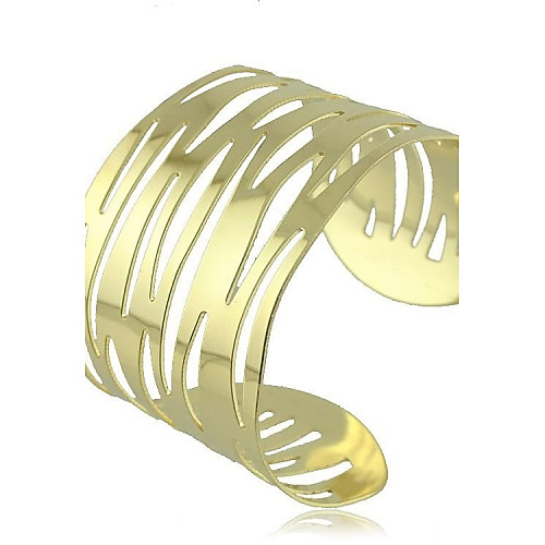 Fashion Contracted Punk Golden Hollow Bangle Bracelets