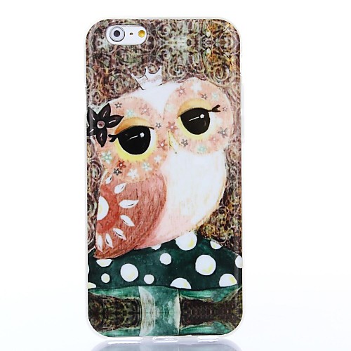 Cute Bird with Crown Pattern Silicone Soft Cover and Mini Diaplay Stand for iPhone 6