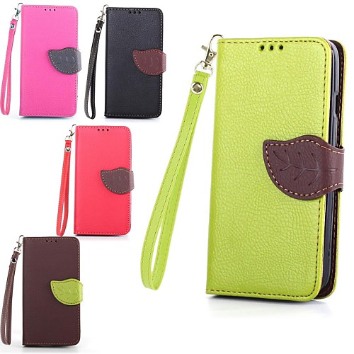 Leaf Styles Pattern PU Leather Full Body Cover with Card Slot for LG L70(Assorted Colors)