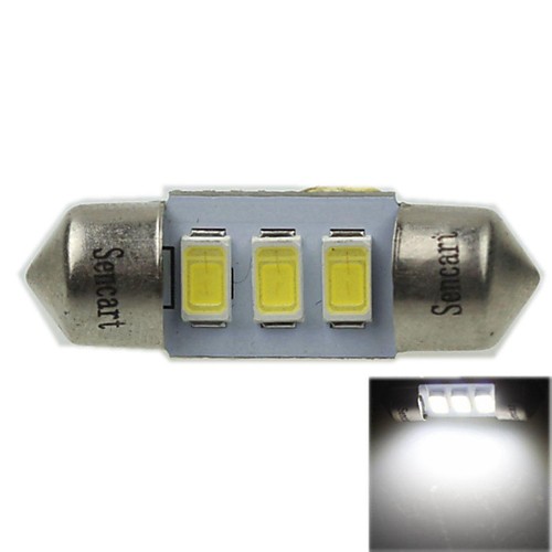 31mm (sv8.5-8) 1.5W 3x5730smd 90-120lm 6000-6500K белый свет Светодиодная лампа для номерного знака автомобиля лампы (ac12-16v)