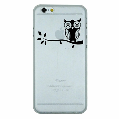 Owl Pattern PC Hard Transparent Back Cover Case for iPhone 6