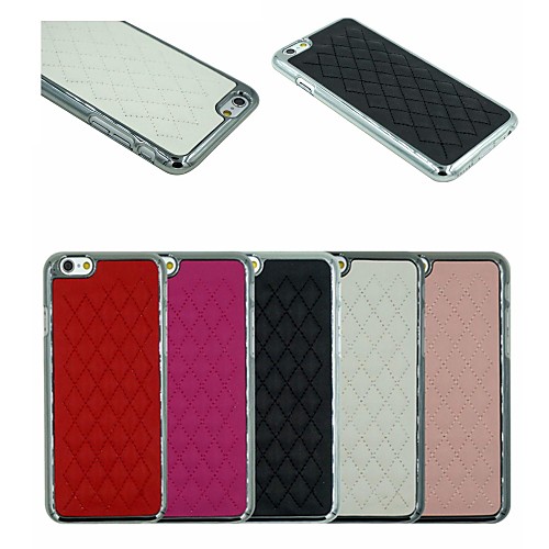 Stereoscopic Diamond PU Leather And Silver Plating PC Two in One Back Cover Case for iPhone 6 (Assorted Colors)