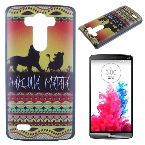 Hakuna Matata On Sunset Lion King Pattern PC Hard Case for LG G3