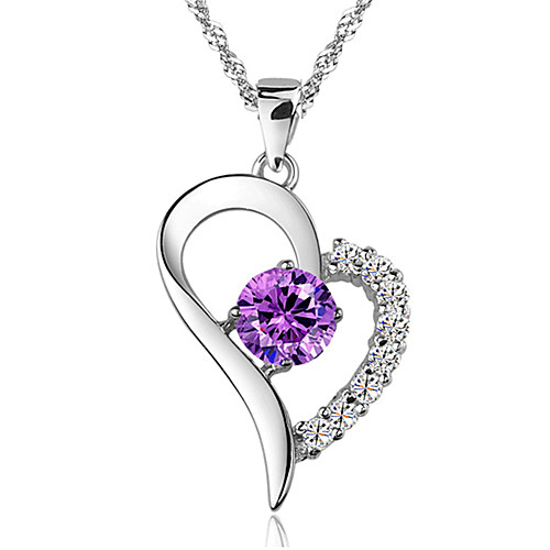Women's Amethyst Simulated faceter Pendant Necklace Chain Necklace Sterling Silver Vintage Party Work Casual Cute White Purple Necklace Jewelry For Daily
Women's Amethyst Simulated faceter Pendant Necklace Chain Necklace Sterling Silver Vintage Party Work Casual Cute White Purple Necklace Jewelry For Daily