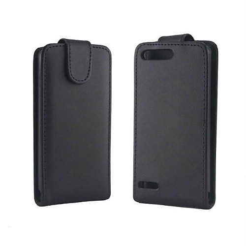 Solid Color Pattern Open Up and Down PU Leather Full Body Case for Huawei G6/P6 Mini