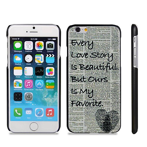 Life Quote Pattern Hard Plastic Back Cover for iPhone 6