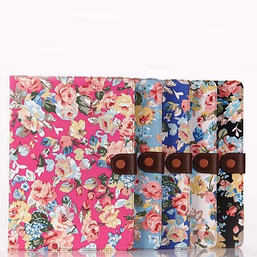 9.7 Inch Two Folding Pattern Flower Leather for iPad Air 2(Assorted Colors)