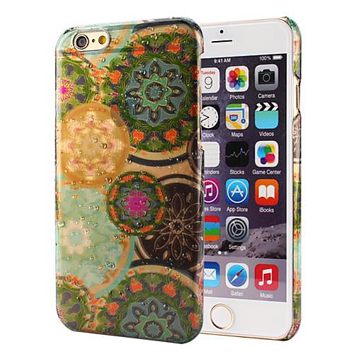 Green Flowwer Raindrop Pattern PC Hard Case for iPhone 6