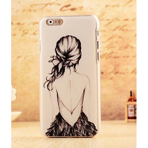 Sexy Girl Figure Style Plastic Hard Back Cover for iPhone 6