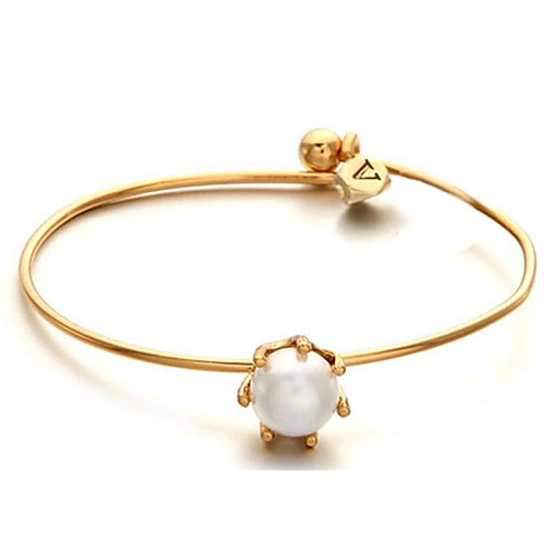 Concise Fashion Claw Pearl Gold-plated Bracelet