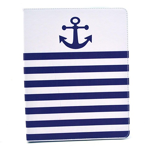 Anchor Pattern PU Leather Full Body Case with Stand for iPad 2/3/4