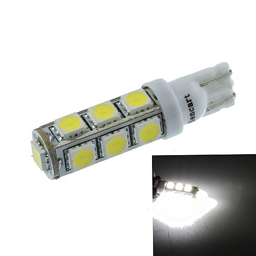 t10 (149 168 W5W) 6.5W 13x5060smd 480-560lm 6500-7500k белый свет для автомобилей света стояночных фонарей (dc12-16v)