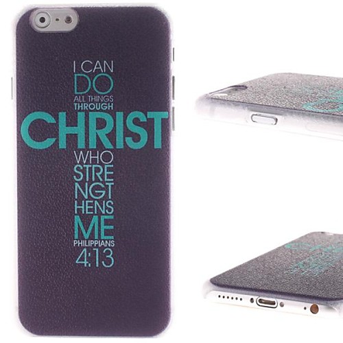 Cross English Letters Pattern PC Hard Cover for iPhone 6