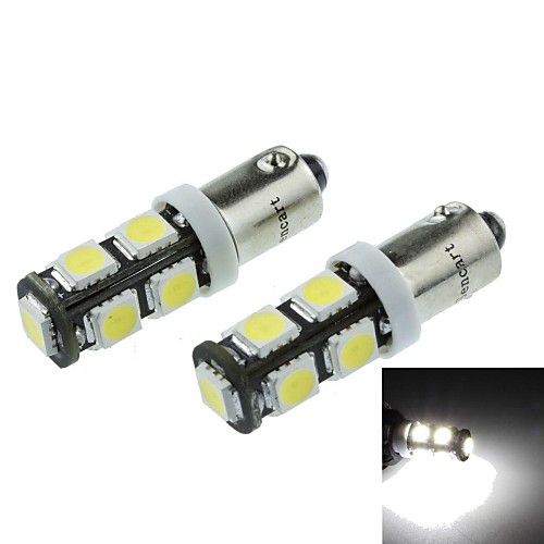 BA9S (T4W w6w) 4,5 Вт 9x5060smd 280-360lm 6500-7500k белый свет для индикатора автомобиль лампы (dc12-16v / пара)