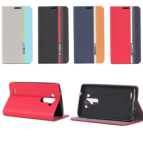 Three Color Design PU Leather Full Body Case with Stand for LG G3 (Assorted Colors)