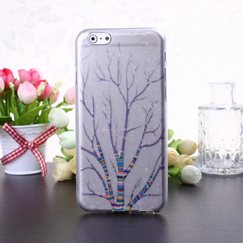 Tree Pattern Transparent TPU Soft Case for iPhone 6