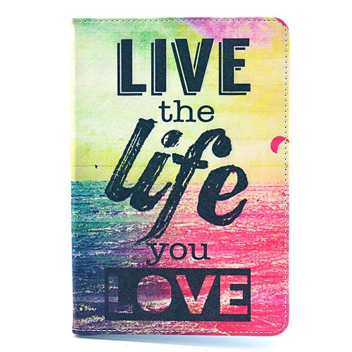 Live Life You Love Pattern PU Leather Full Body Case with Stand for iPad mini 3, iPad mini 2, iPad mini