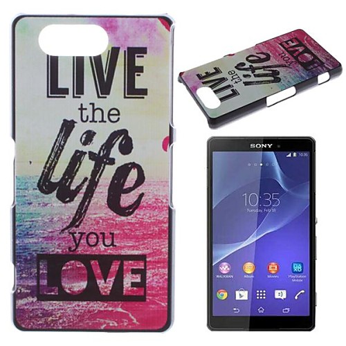 Live and Life of Sea Pattern PC Hard Case for Sony Xperia Z3 mini D5803 M55w