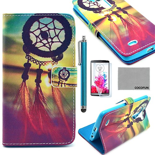 COCO FUN Chinese knot Pattern PU Leather Full Body Case with Screen Protector, Stylus and Stand for LG G3 D850