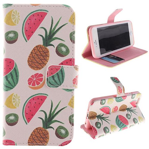 Fruit Design PU Full Body Case with Stand with Card Slot for iPhone 6