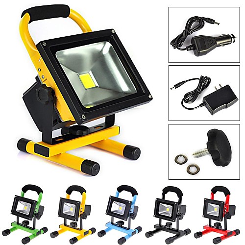 Waterproof 10W 1000LM 2800K Warm White Light Portable Emergency Rechargeable LED Flood Lamp (AC100-240V)