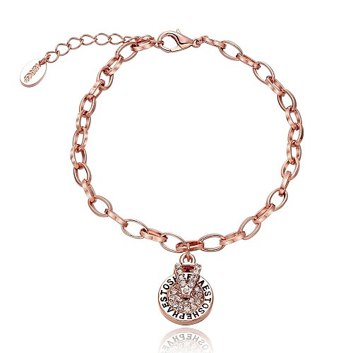 Women's Rose Gold Plated Round Drill Bracelet