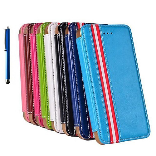 The European Style Leather Case with Stand Hold and Pen for iPhone 5/5S(Assorted Colors)