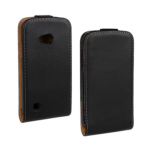 Flip-Open Solid Color Pattern Genuine Leather Full Body Case for LG L50