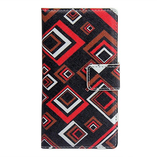 Grid Pattern PU Leather Full Body Case  for  Sony Xperia M2