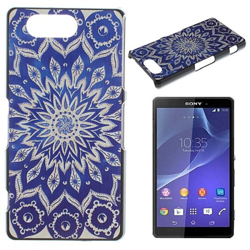 Blue Sun Flowers Pattern PC Hard Case for Sony Xperia Z3 mini D5803 M55w