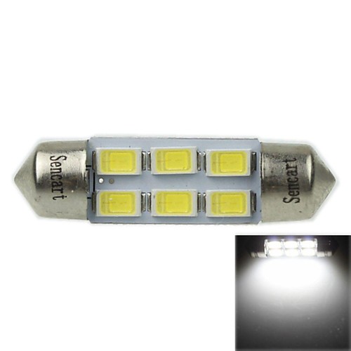 36мм (sv8.5-8) 3w 6x5730smd 180-220lm 6000-6500K Белый свет светодиодные лампы для автомобилей лампы для чтения (ac12-16v)
