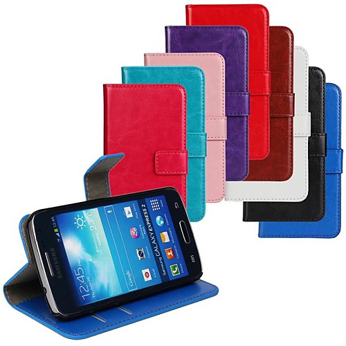 Horse Grain PU Leather Full Body Cover with Stand and Case for Samsung Galaxy Express 2 G3815