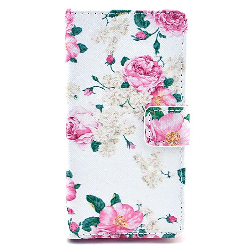 Beautiful Rose Flower Pattern PU Leather Full Body Cover with Card Slot for Nokia Lumia N630