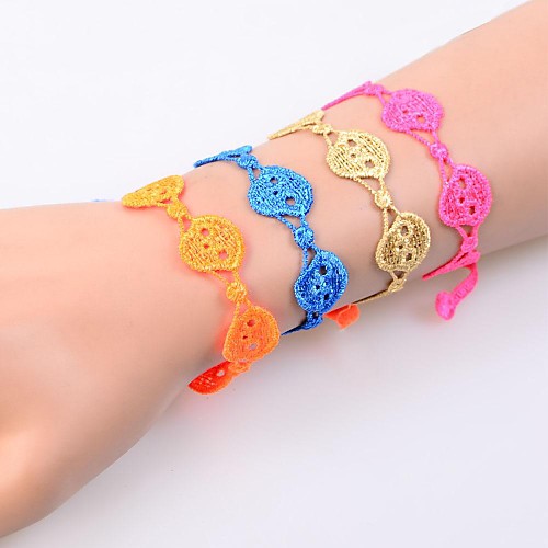 European Fashion Vintage Lace Skull Friendship Bracelets(1PC)(Assorted Colors)