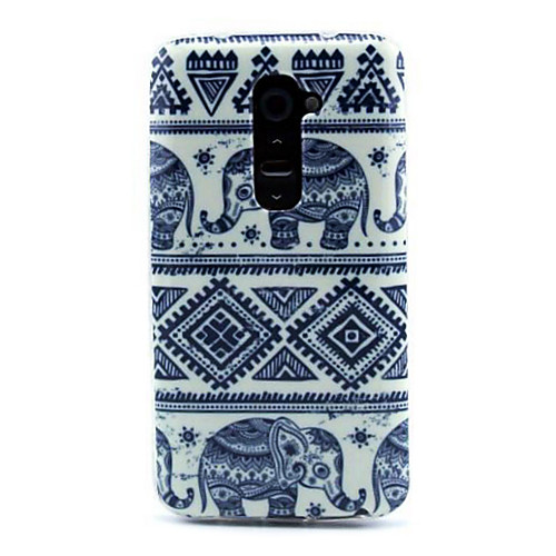 Cartoon Elephant Pattern Soft TPU Protective Case for LG G2/D802