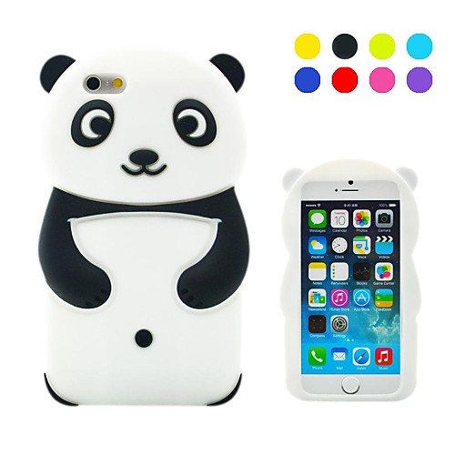 Lovely Panda Pattern Silicone Case for iPhone 6