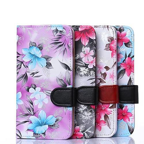 Floral Pattern PU Full Body Case with Card Slot for iPhone 6(Assorted Colors)