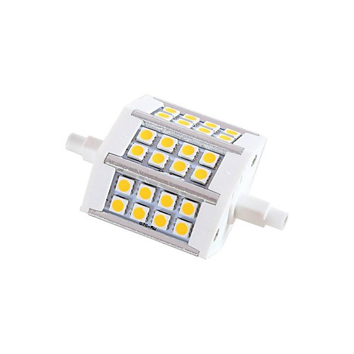 дроссельные R7s 5w 24 × 5050smd 330lm 2700-3200K теплый белый свет привел кукурузы лампочку (AC220-240V)