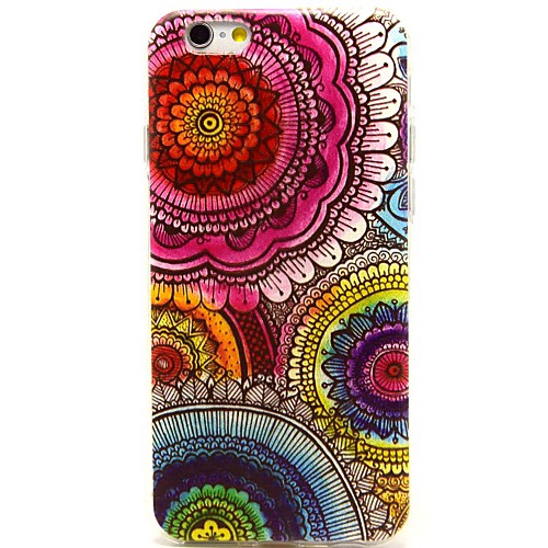 Panchromatic Sun Flower Pattern Pattern TPU Soft Cover for iPhone 6