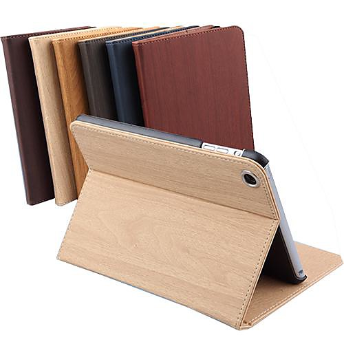 DSD Luxury Supper Slip Auto Sleep/Wake Up Wood Stripe PU Leather Full Body Case for iPad Air (Assorted Colors)