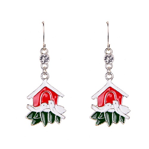 Fashion Enamel Santa Claus Christmas Earrings