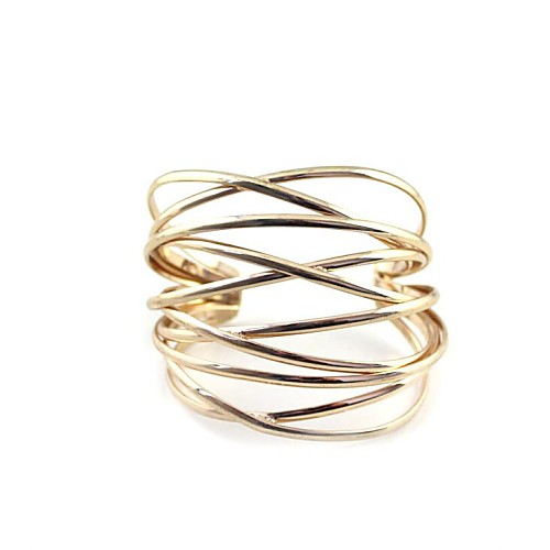 Golden Exaggerated Multilayer Personality Bracelet