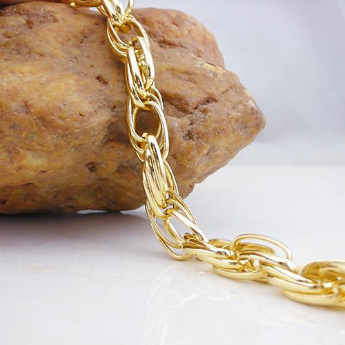 18K Golden Plated Chain Bracelet 21cm