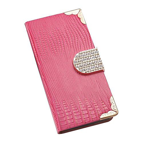 Lizard Pattern Full Body Case with Bling Buckle and Wallet Function Cover for iPhone 5/5S(Assorted Colors)