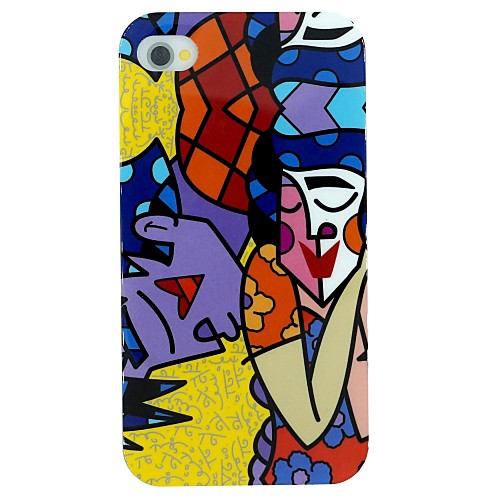 Sweet Girl Pattern TPU Material Soft Back Cover Case for iPhone 4/4S