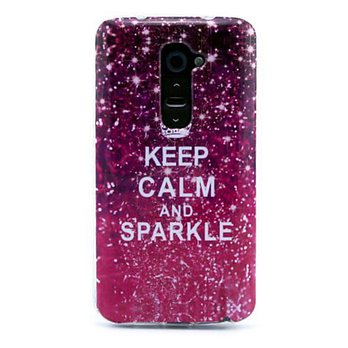 Sparkle Keep Calm Pattern Soft TPU Protective Case for LG G2/D802