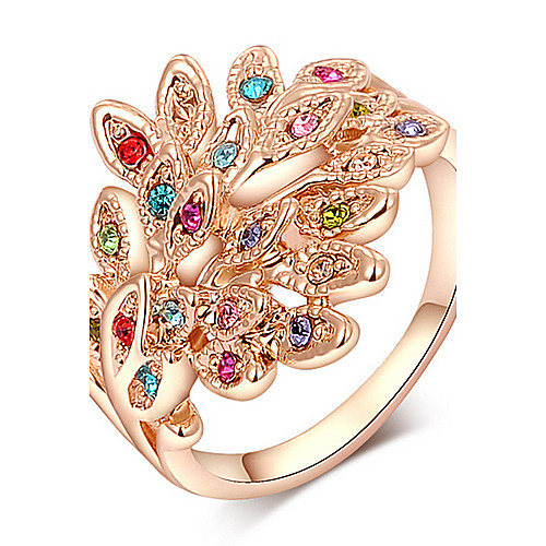 ROXI Phoenix Rose Gold Plated Austrian Crystals Statement Ring(1 Pc)