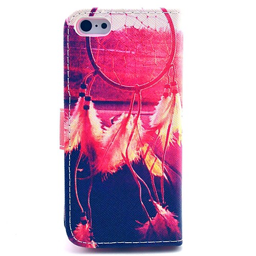 Colorful Dream Catcher Pattern Full Body Case with Stand and Card Slot for iPhone 5C