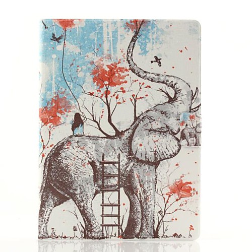 Elephant and Girls Pattern PU Leather Full Body Case with Stand for Samsung Tab4 10.1 T530