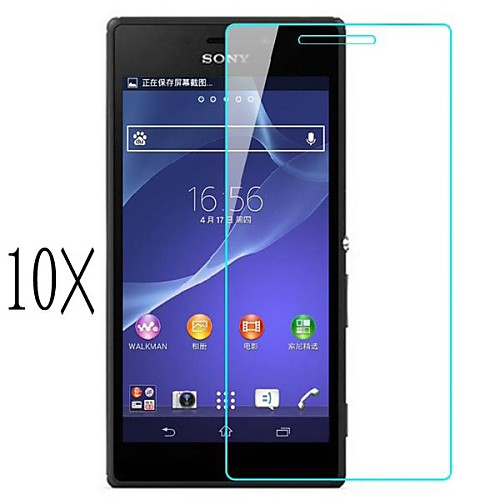 [10-Pack]Professional High Transparency LCD Crystal Clear Screen Protector with Cleaning Cloth for Sony Xperia Z2 L50w